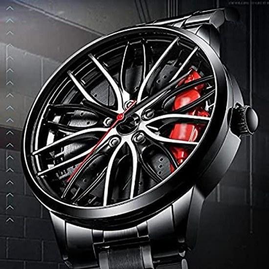 Mens creative wristwatch custom design waterproof sports 3D automotive wheel quartz S.