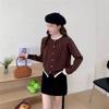 Fake Two-piece Knitted Cardigan Women's Autumn and Winter New Small Short Bottom Thin Sweater Jacket Women