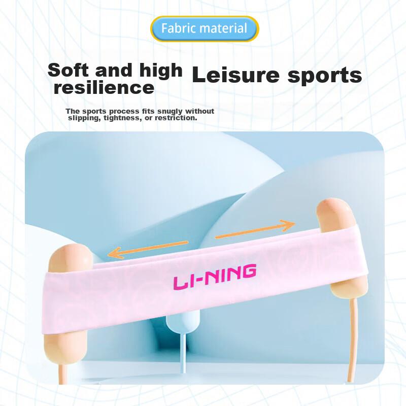 Li-Ning Children's Sports Headband, Girls' Sweat-Absorbing Band, Sweat-Stopping Headband, Sweat-Guiding Headband for Running, Basketball, And Badminto