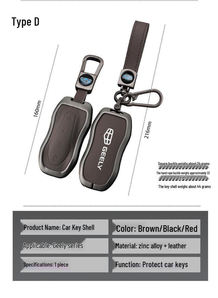 Geely Key Case for Emgrand, Emgrand GS, Boyue, X3 Vision, X6, Borui, Binrui, S1 Models.