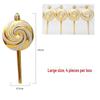 Red and White Spiral Candy Cane Christmas Tree Decorations