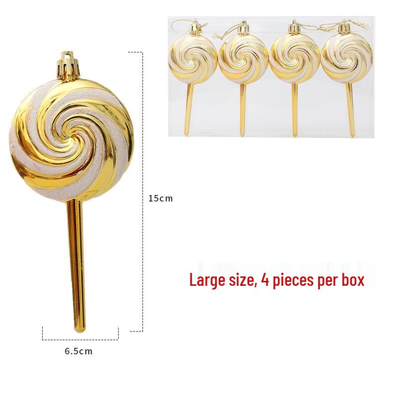 Red and White Spiral Candy Cane Christmas Tree Decorations