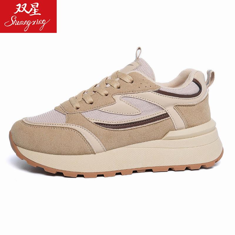 

China Double Star Forrest Gump Waffle Shoes New Year Spring Summer Thick Sole Height Sports Break 42 хакі