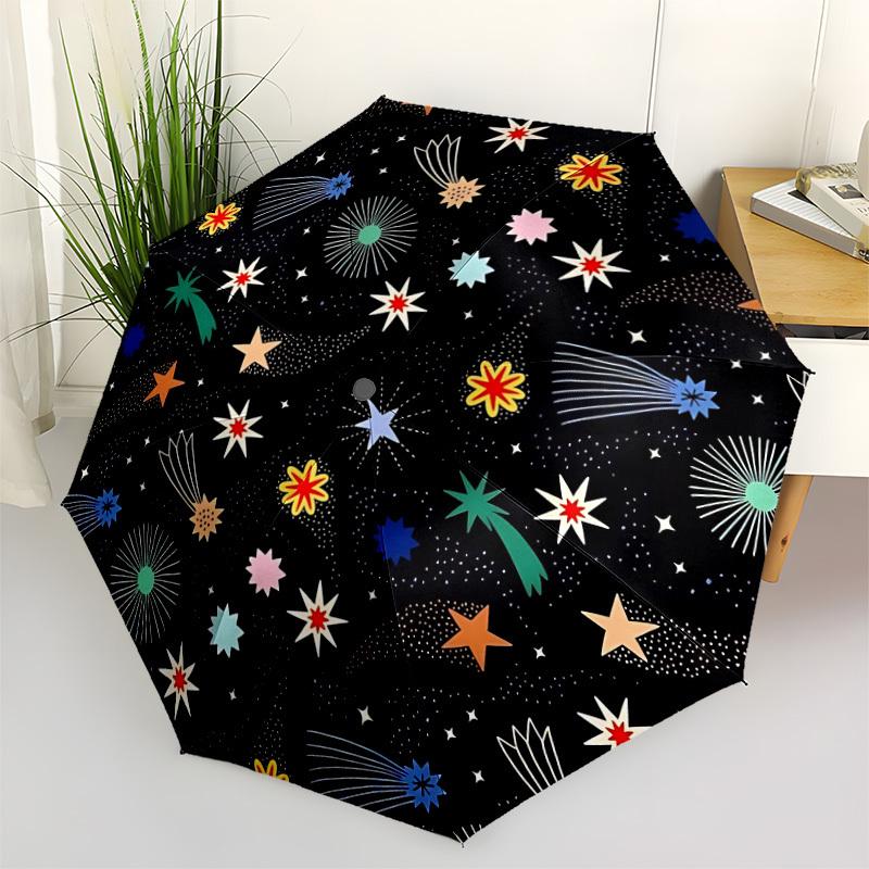

1pc Space Pattern Open/Close Folding Umbrella, All- Portable Umbrella for & Men, Stylish Accessory (Holiday Gift) 8-Rib yy251213148