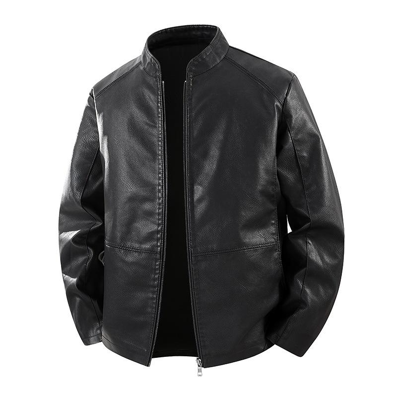 Men's Leather Jacket New Men's Leather Jacket Autumn and Winter Men's Clothing Locomotive Leather Jacket Men's