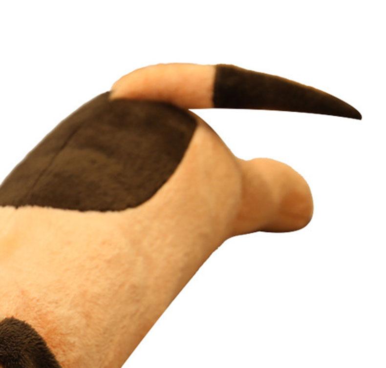 Dog Plush Toy Unisex PP Cotton Comfortable Cotton Wool Cute Long Pillow for Home Brown 60cm/23.6in