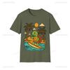 Surfing Turtle Unisex Grafik T-Shirts Beach Vibes T-Shirt Urlaub Unisex Unisex T-Shirt Sommer Mode Hohe Qualität Baumwolle Streetwear Oberteile