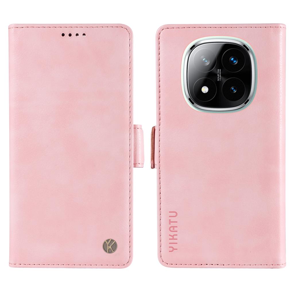 YIKATU YK-007 For Xiaomi Redmi Note 14 Pro+ 5G/Note 14 Pro 5G/Poco X7 5G Case Side Buckle PU Leather Phone Cover Litchi Texture