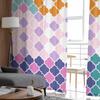 Retro Moroccan Modern Simple Fashion Sheer Curtains Modern Gauze Curtain for Living Room Bedroom Voile Yarn Curtains