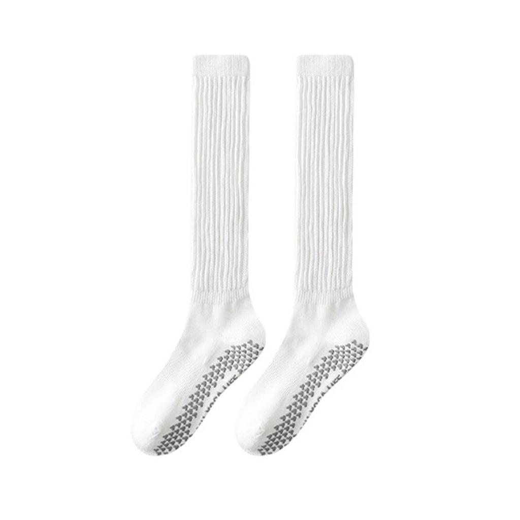 1 Pair Women Winter Yoga Socks Compression Yoga Socks Silicone Bottom Long-tube High Elasticity Wrapping Anti-slip Socks Warmth Stockings