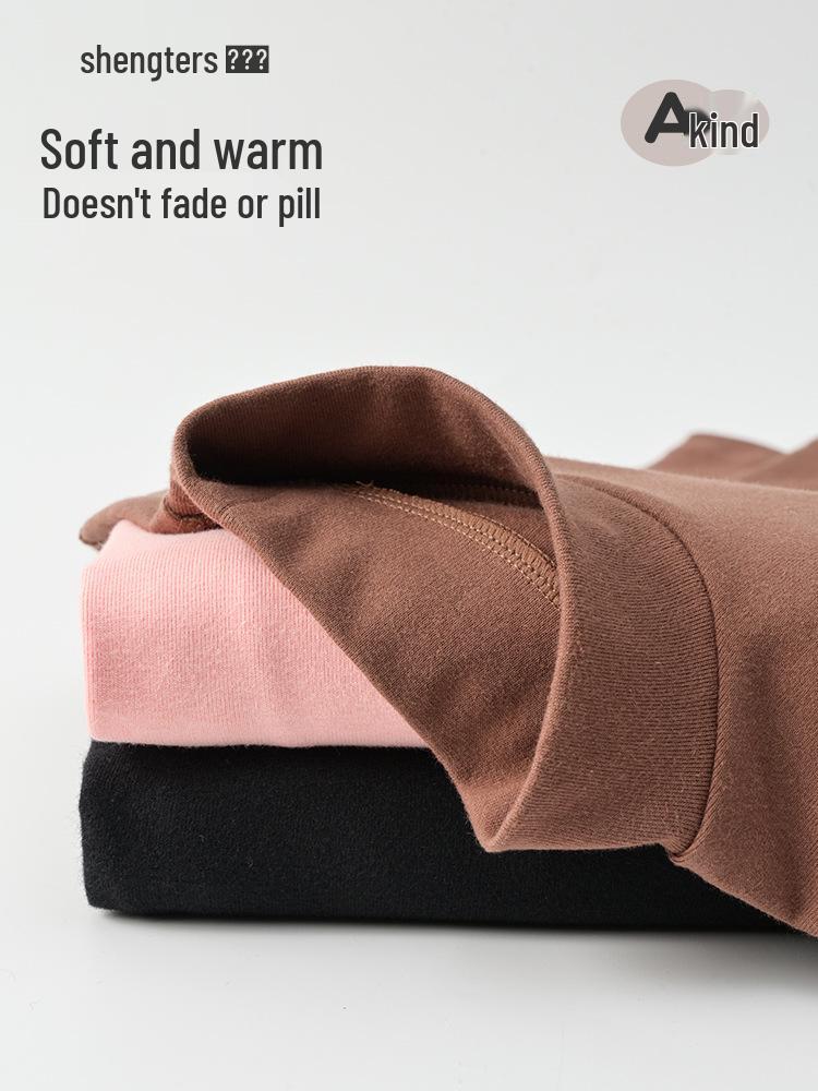 Shengte Shi Kids' Cotton Base Layer Warm Turtleneck Top for Fall/Winter