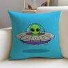 Funny SSilly Alien Cushion Cover Pcs Soft Decorative Square Cushion Covers X X Pillowcases for Sofa Couch Home Bedroom