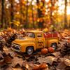 Halloween Diecast Truck Model with Pumpkins, Maple Leaves and - Vintage Car Decor for House Party