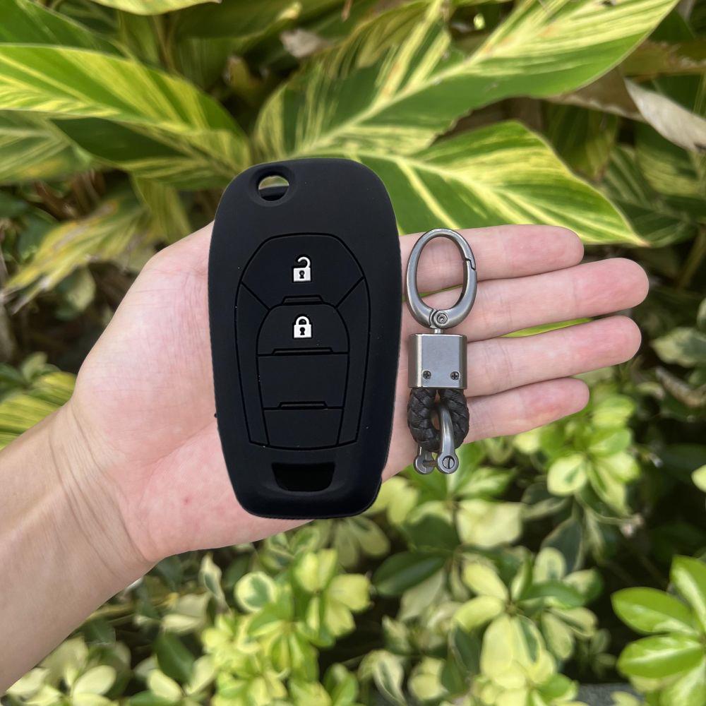 Silicone Car Key Fob Case Rubber Holder Cover for Chevrolet Cruze Spark Onix Volt Aveo 2 Buttons Flip Folding Remote Keychain