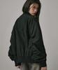 Verdnt Shirred Nylon Crop Jacket [Black]