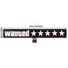 Windshield Electric Wanted 5 Star Car Window Sticker Auto Moto Safety Sign Decals Decoration LED Lights for Vehicle Sticker