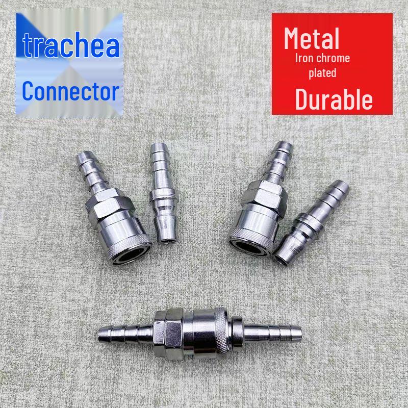 C-Type Pneumatic Quick Coupler, Durable High-Pressure Gas Pump Connector, 8mm/10mm Male & Female Push-in Plug.