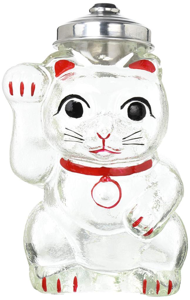 Hirota Glass Lucky Cat Candy Bin SM-2