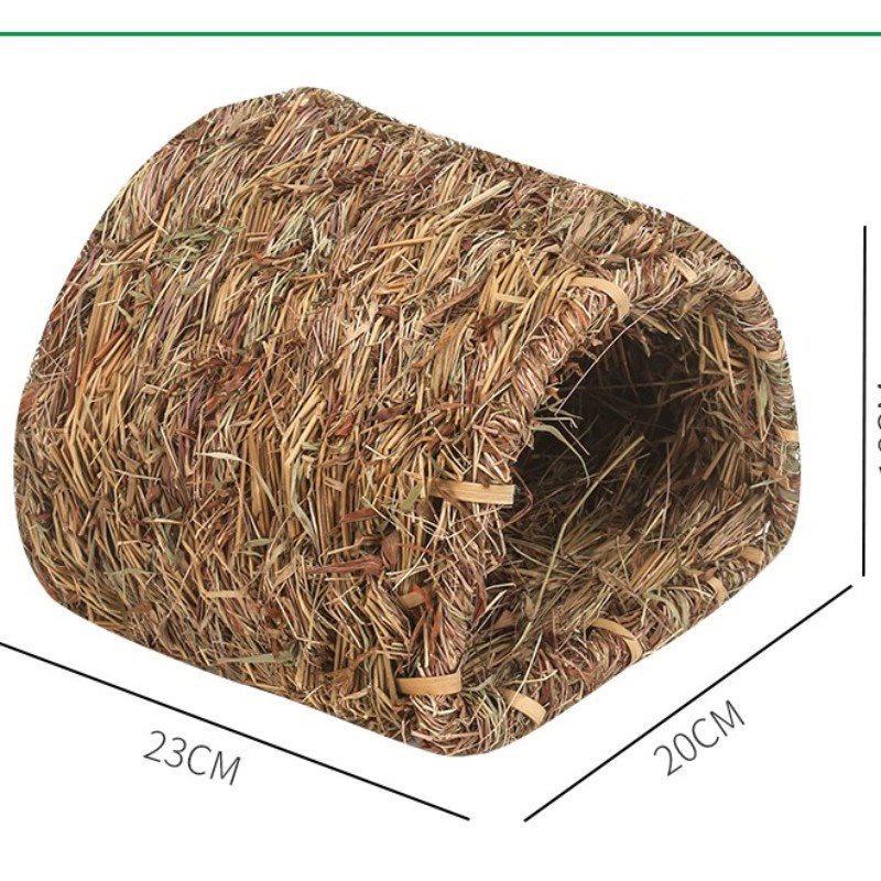 Handgeflochtenes Versteck für Chinchillas & Hamster: Warmes Holznest für Kaninchen & Meerschweinchen