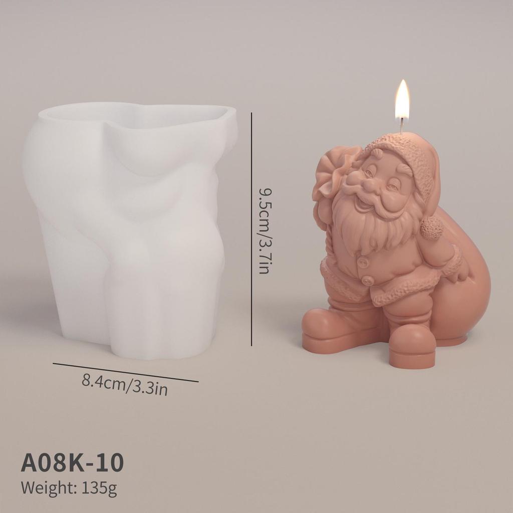 Christmas Pine Tree Scented Candle Silicone Mold, Easy Demolding for Decorative Plaster and Epoxy Resin Ornaments