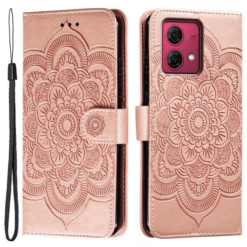 For Motorola Moto G84 5G Case PU Leather Mandala Imprinted Design Wallet Phone Cover