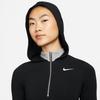 Nike Hooded Slim Fit Long Sleeve Dress Women Dresses Black Dark-Gray Dark-Smoke-Gray DD5091-010