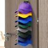 Hat Storage Rack Holds 8 Hats Wall Mountable Space Saving Hat Organizer Large Capacity Rack for Baseball