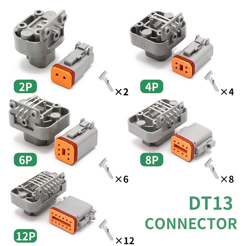 5/10/100 Sets DEUTSCH Connector DT/DTM/DTP/DT15/DT13 deutch connector male DT06-2S waterproof connector DT04-2P female plug