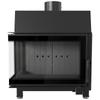 Steel fireplace KRATKI SIMPLE left 6 kW Ø 150 black thermotec