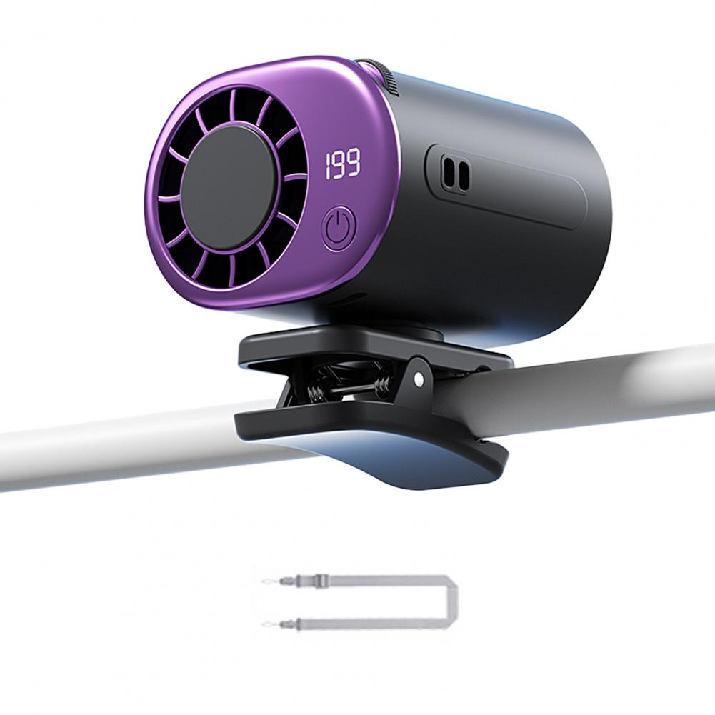 Rotating Clip Cooling Fan Rechargeable Adjustable Speed Car Fan Portable Personal Air Conditioner for Car Desk Travel