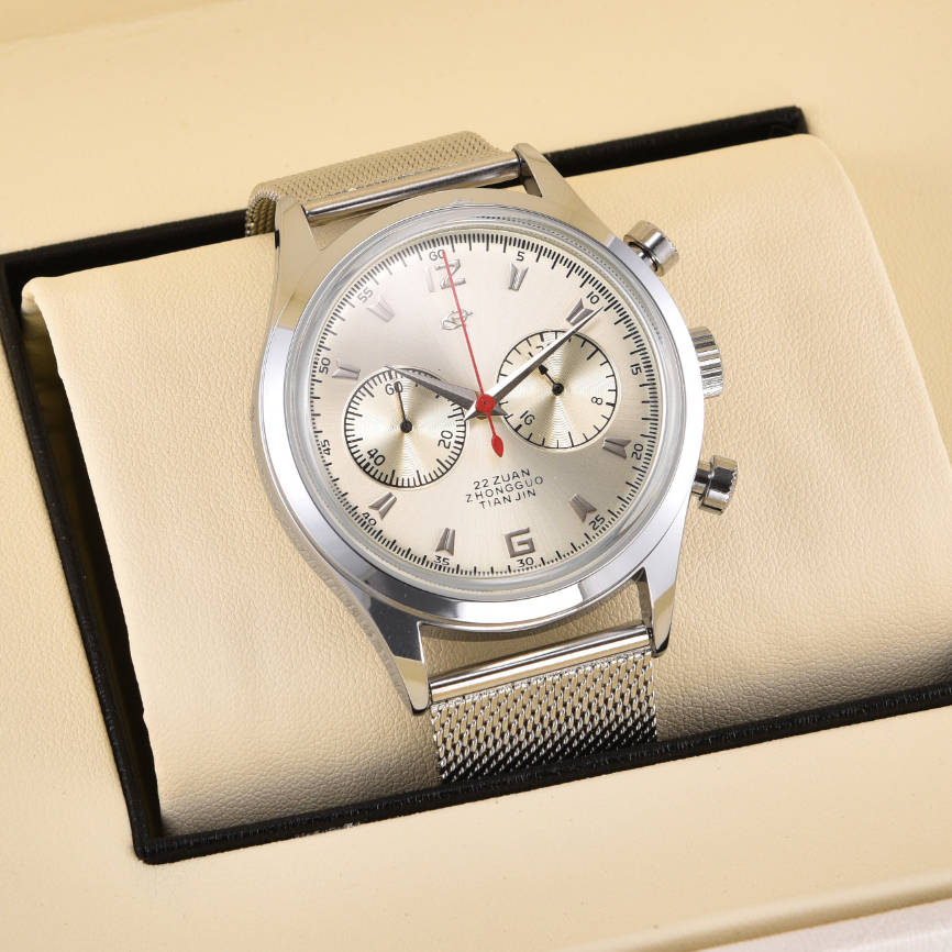 22 ZUAN Retro Seagull 1963 Pilot Chronometr Pánské Hodinky St1901 Arcylic NATO Nylon SGL Náramkové Hodinky