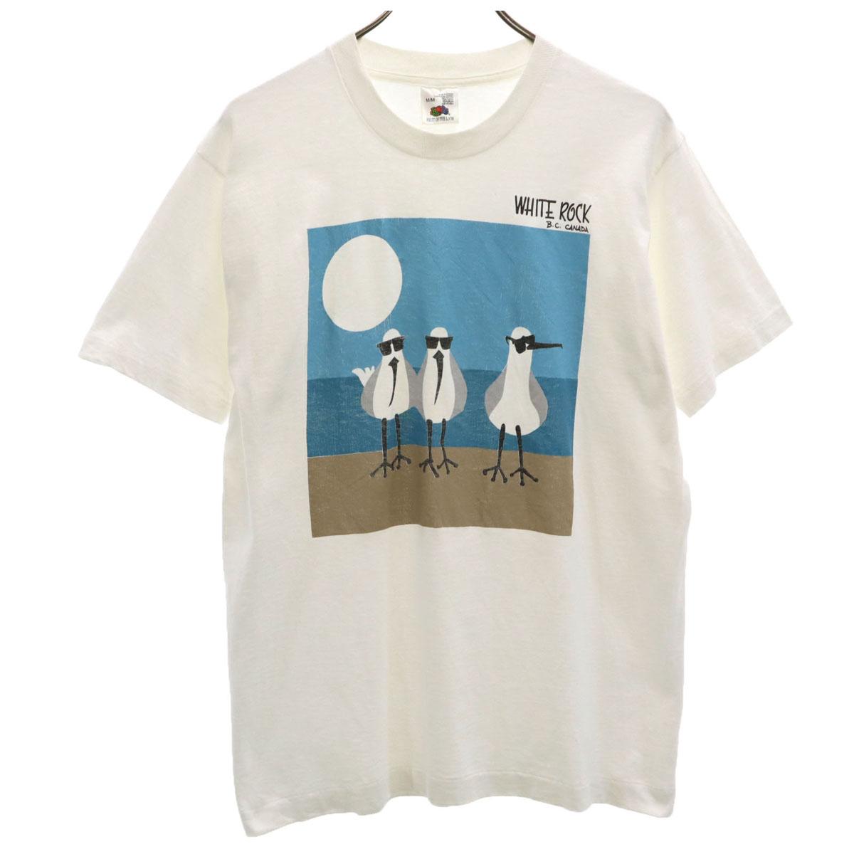 

FRUIT OF THE LOOM 90-е Старая канадская птица Футболка с коротким рукавом Одинарная строчка Мужская Б/У