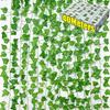 2-40M Artificial Green Ivy Vine Garland Fake Leaf Plants Rattan Hanging Creeper Garlands for Garden Wedding Party Wall Decors