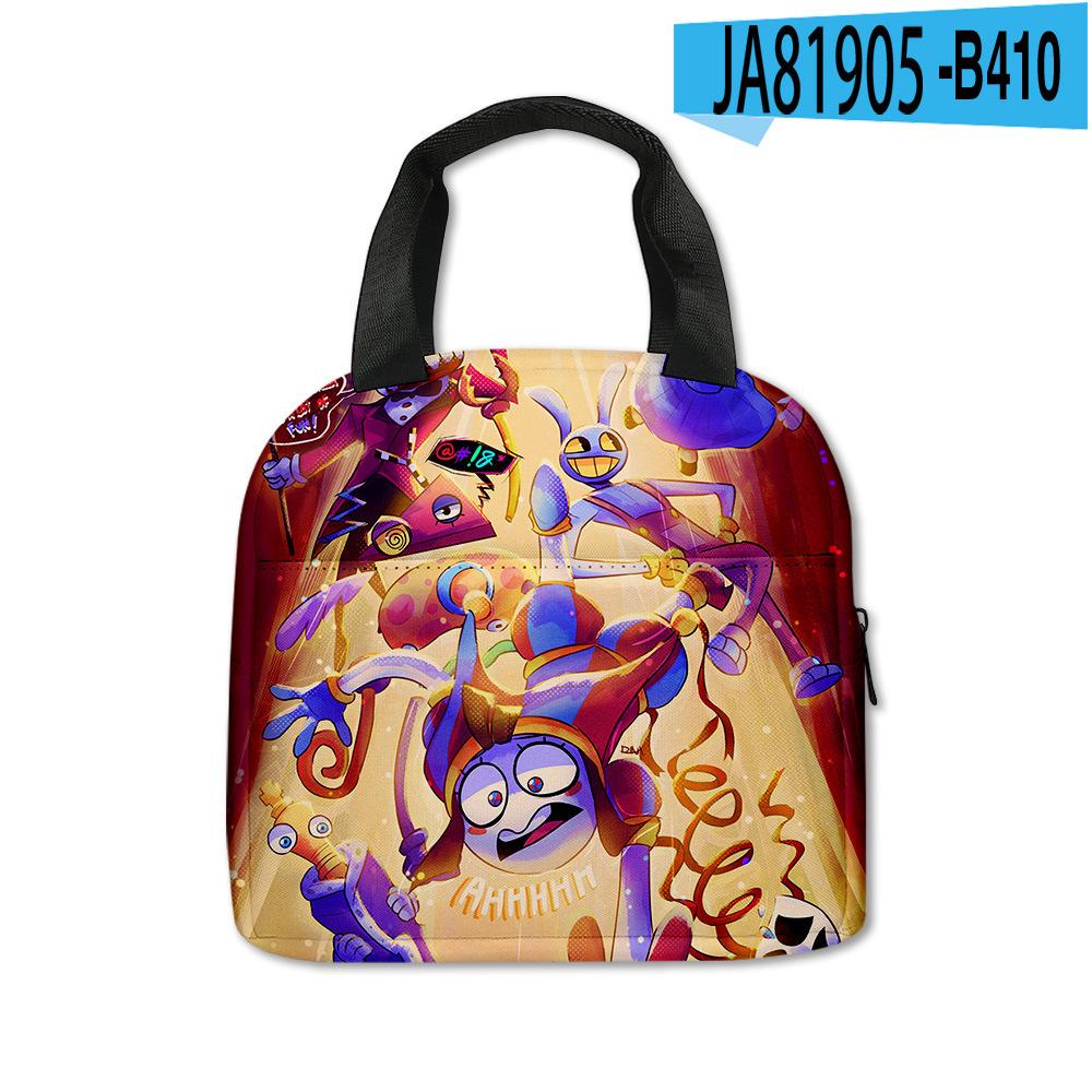 Magic Digital Circus Lunch Bag Aluminum Foil Insulated Lunch Box Tote Bag Children'S Meal Bag With Meal Bag