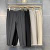 Casual Slim-fit Nine-point Trousers Men's Spring Drape Trend Light and Mature Style Professional Dress Ice Silk Thin Suit Pants