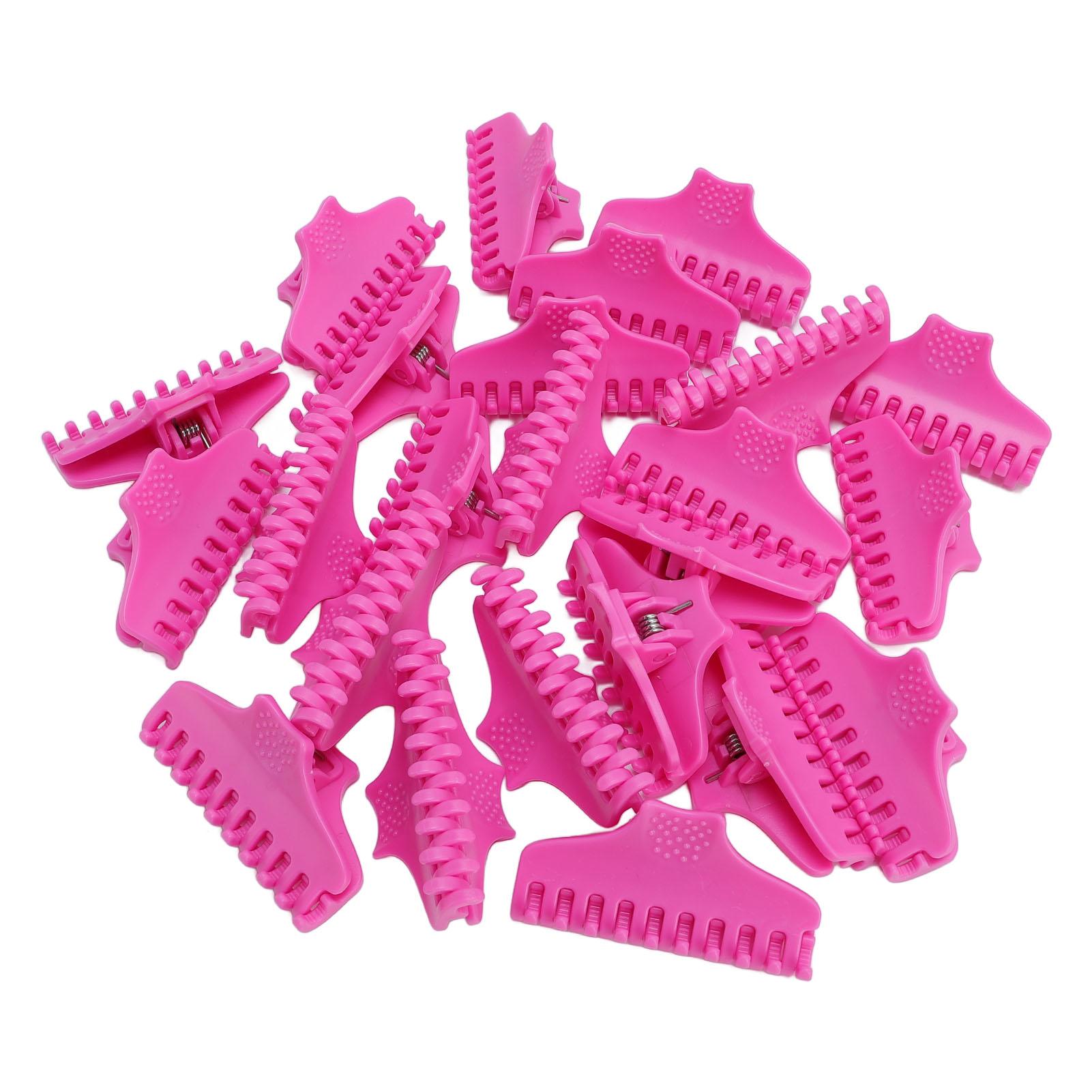 

25pcs Pink Hair Curler Claw Clip Set Perm Jaw Clamps Hair Root Volume Clip Fluffy Styling Tool for Hair Salon