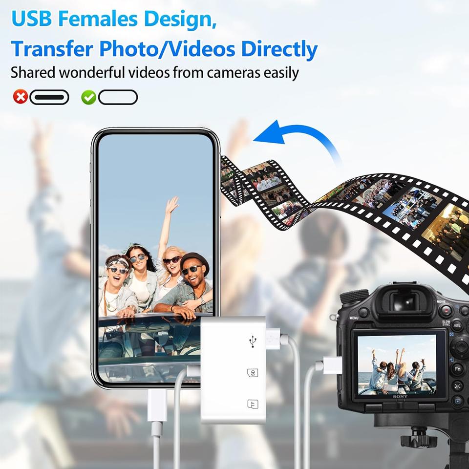 3 In 1 SD TF Card OTG Adapter