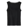 Basic Simple and Versatile Lace Splicing Base Small Vest for Women, Sexy U-neck Suspender Inside, and Thin Top Outside