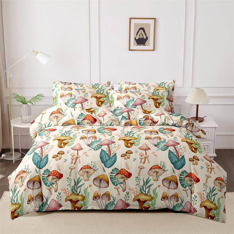 Kuup Printed Butterfly Duvet Cover Colored Bedding Set QUEEN Size Quilt Cover High Quality Skin Friendly Fabric Bedding Cover