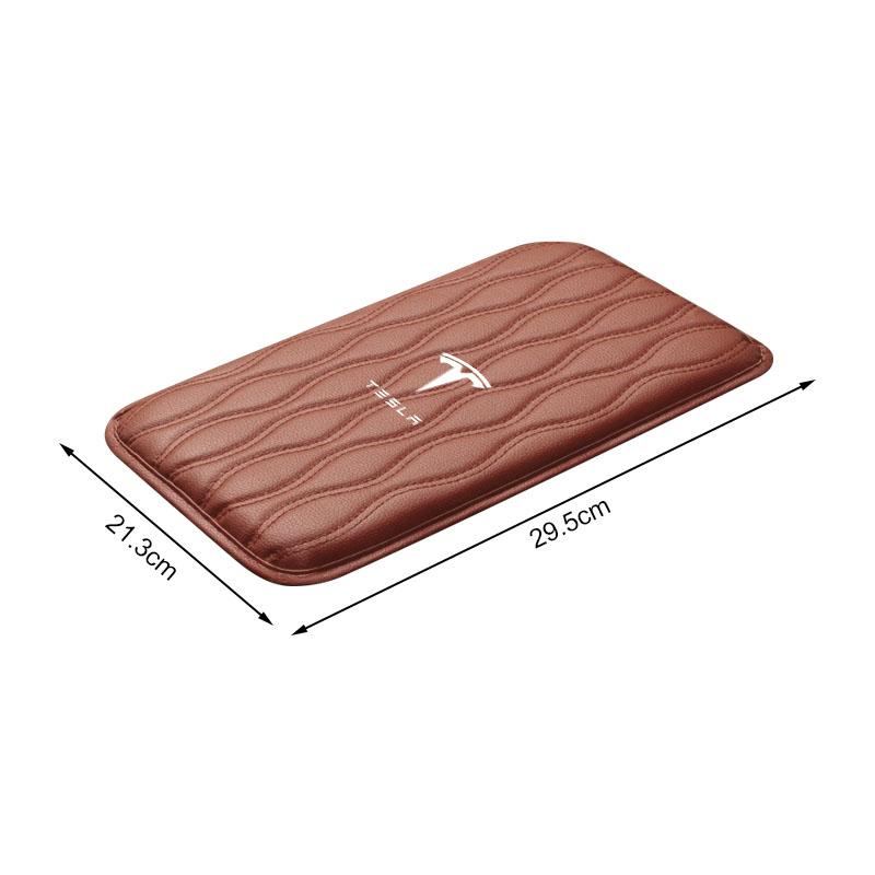 1Pcs Leather Auto Armrest Pads Protective Waterproof Hand Cushion For Tesla Model 3 Model X S 2016-2023  Model Y Decals TM3 TMX