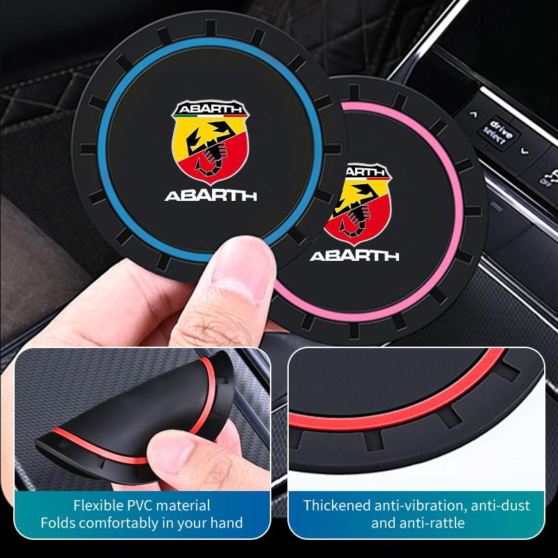 Car Silicone Coaster Mug Drinks Non-Slip Mat Mute Pad H Accessories For Fiat Abarth Grande Punto Tipo Stilo Ducato Palio 500x Brav
