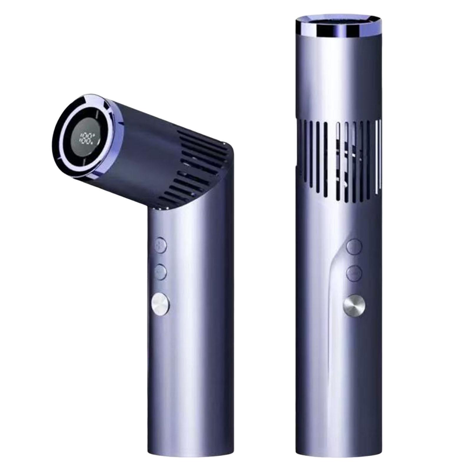 

Type-C ABS Portable Turbo Fan with Handheld & Digital Display Powerful Turbo Air Tube Fan for Women & Men Hot Weather Activities синій
