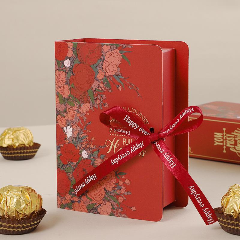 Creative Simple Book Shape Gift Box DIY Valentine's Day Wedding Party Birthday Banquet Baby Shower Candy Chocolate Package Decor