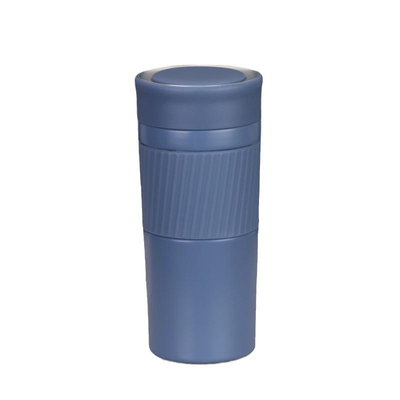 Silicone Set Cup Simple Straight Cup with Tea Net Stainless Steel Business Thermos Cup