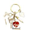 Doctor-Nurse Keychain Gift: Cap, Syringe, Stethoscope, Heart