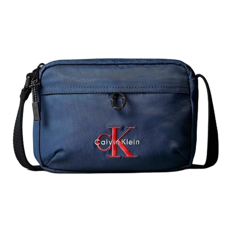 Calvin Klein Embroidered Waterproof Finish Nylon Crossbody Bag Men s Moonlight Ocean
