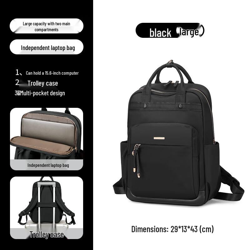 Lishen Women s Nylon Laptop Backpack Large