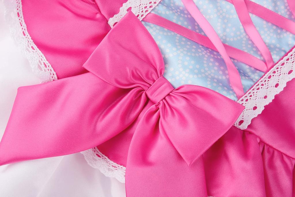 ReliBeauty Princess Halloween Costume for Princess Birthday Cute Dress with Polka Dot Size 110 Dress, Girls, Kids, Cosplay, Costume, Christmas, Gift,