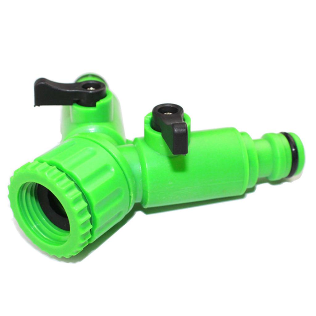 Robuster 3-Wege-Schlauchverbinder aus ABS mit Umschaltventilen, geeignet für Bewässerungssysteme mit präziser Durchflussregelung für Gartenbewässerung