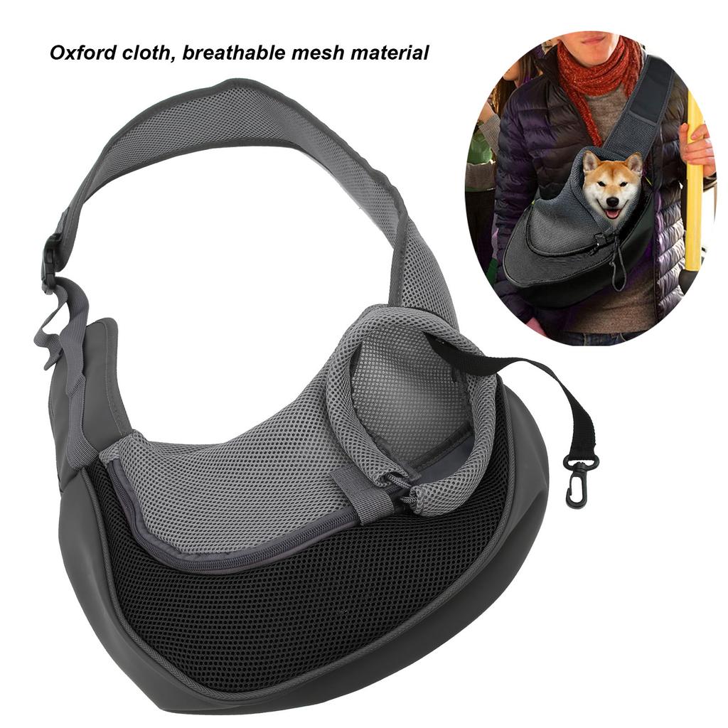 Pet Sling Carrier HandsFree Shoulder   Bag Pet Travel Pouch Bag Front Ket Cat Carrier Bag for Walking Traveling Daily Use(S )